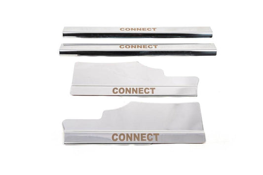 Pads for internal thresholds Carmos (4 pieces, stainless steel) for Ford Connect 2014-2021 - Reelken Auto