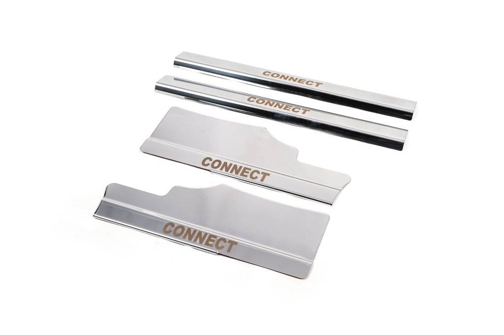 Pads for internal thresholds Carmos (4 pieces, stainless steel) for Ford Connect 2014-2021 - Reelken Auto
