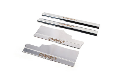 Carmos Stainless Steel Inner Door Sill Protectors (4 pcs) for Ford Connect 2014-2021 - image 2