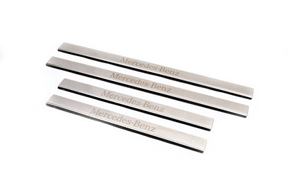 Carmos Stainless Steel Door Sill Protectors (4 pcs) for Mercedes E-сlass W124 1984-1997 - image 2