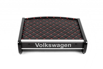 Shelf on the panel (Black with red thread) for Volkswagen T5 Multivan 2003-2010 - Reelken Auto