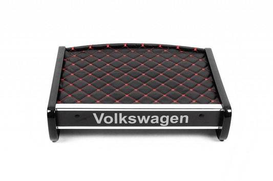 Shelf on the panel (Black with red thread) for Volkswagen T5 Multivan 2003-2010 - Reelken Auto