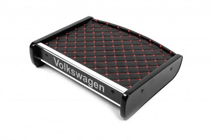 Shelf on the panel (Black with red thread) for Volkswagen T5 Multivan 2003-2010 - Reelken Auto