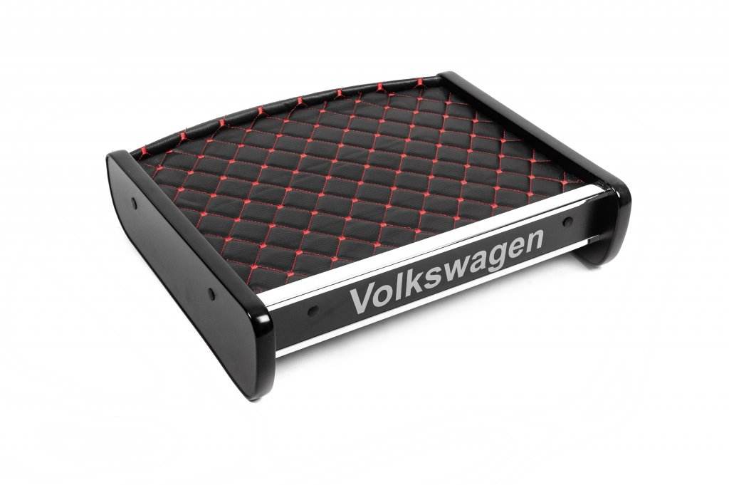 Shelf on the panel (Black with red thread) for Volkswagen T5 Multivan 2003-2010 - Reelken Auto