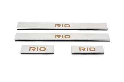Sill Carmos (4-piece, stainless steel.) for Kia Rio 2005-2011 - Reelken Auto