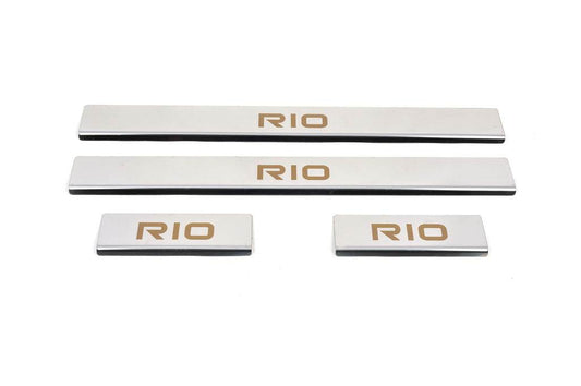 Sill Carmos (4-piece, stainless steel.) for Kia Rio 2005-2011 - Reelken Auto