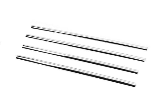 Lower moldings windows (4 pcs., Stainless steel) for Ford Connect 2014-2021 - Reelken Auto