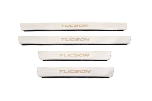 Sill Carmos (4 pieces, stainless steel.) for Hyundai Tucson JM 2004↗ - Reelken Auto