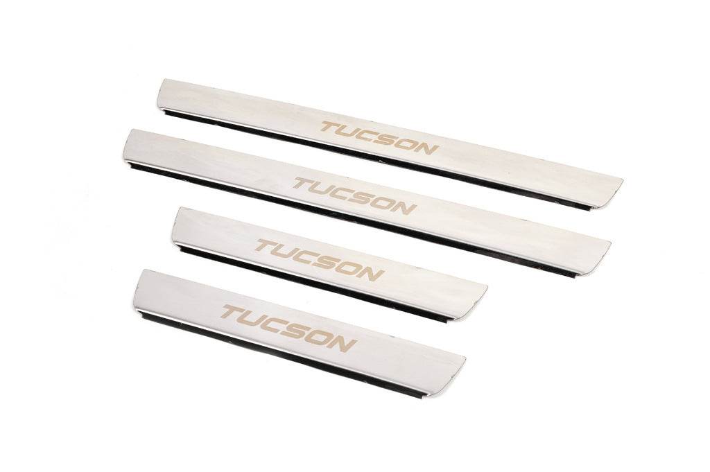 Sill Carmos (4 pieces, stainless steel.) for Hyundai Tucson JM 2004↗ - Reelken Auto