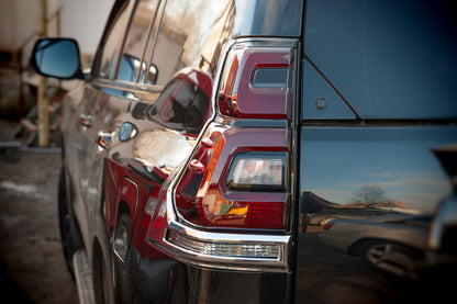 Chrome Tail Light Covers V1 (2 pcs, 2018+) for Toyota Land Cruiser Prado 150 2009-2023 - image 2