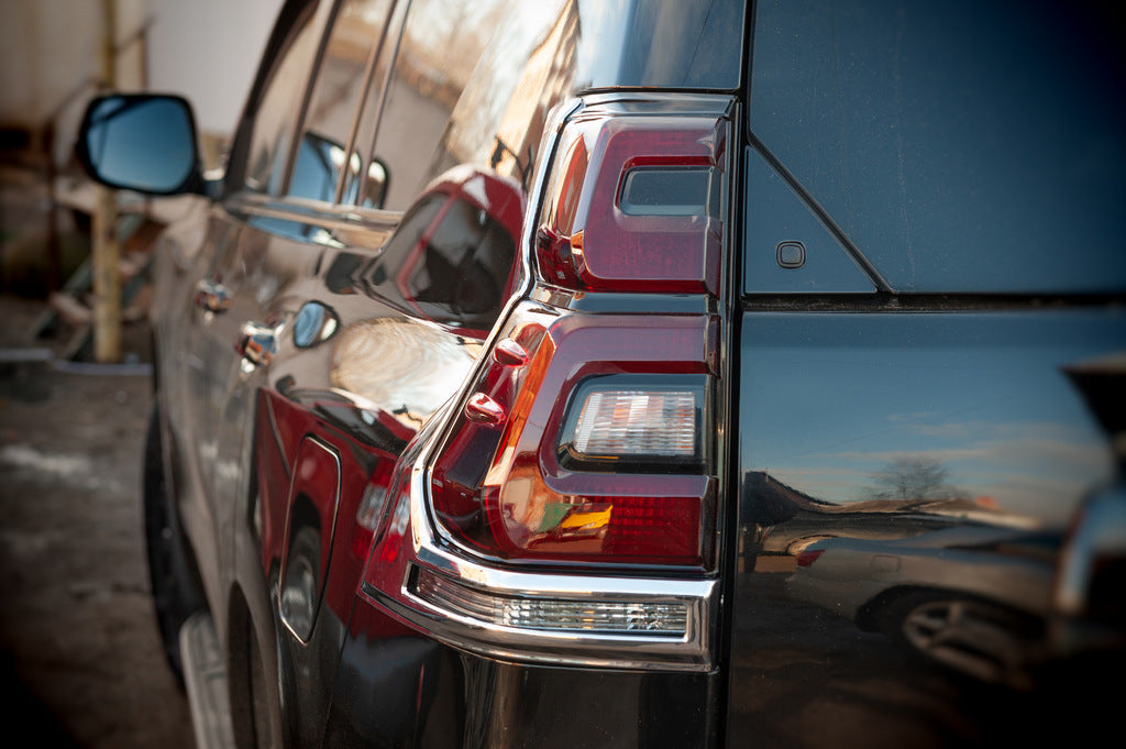 Chrome Tail Light Covers V1 (2 pcs, 2018+) for Toyota Land Cruiser Prado 150 2009-2023 - image 2