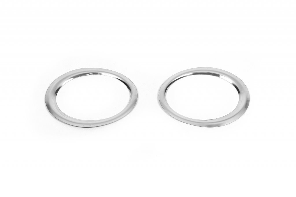 Fog light covers (2 pcs, stainless steel) for Volkswagen Touran 2010-2015 - image 2