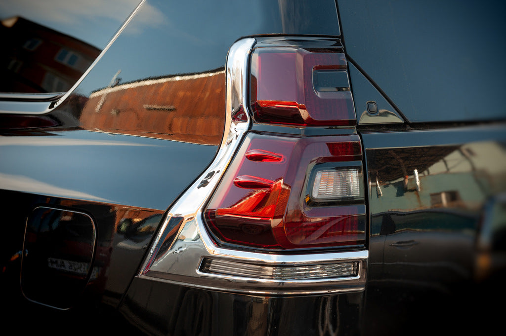 Chrome Tail Light Covers V1 (2 pcs, 2018+) for Toyota Land Cruiser Prado 150 2009-2023 - image 1