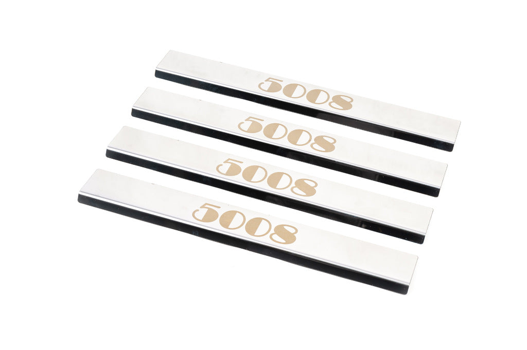 Door Sill Protectors (Carmos, 4 pcs, Stainless Steel) for Peugeot 5008 2009-2016 - image 2