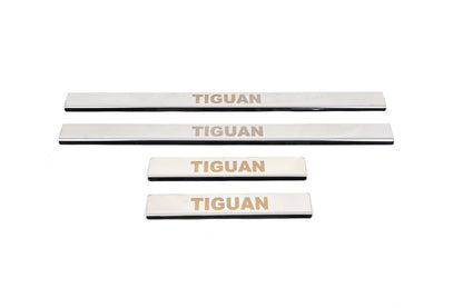 Stainless Steel Door Sill Protectors Carmos for Volkswagen Tiguan 2016-2023 - image 5