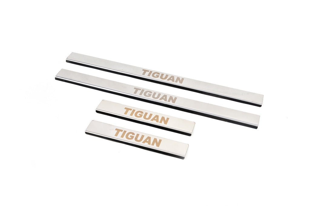 Stainless Steel Door Sill Protectors Carmos for Volkswagen Tiguan 2016-2023 - image 6