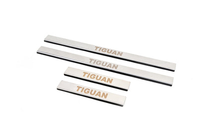 Stainless Steel Door Sill Protectors Carmos for Volkswagen Tiguan 2016-2023 - image 6