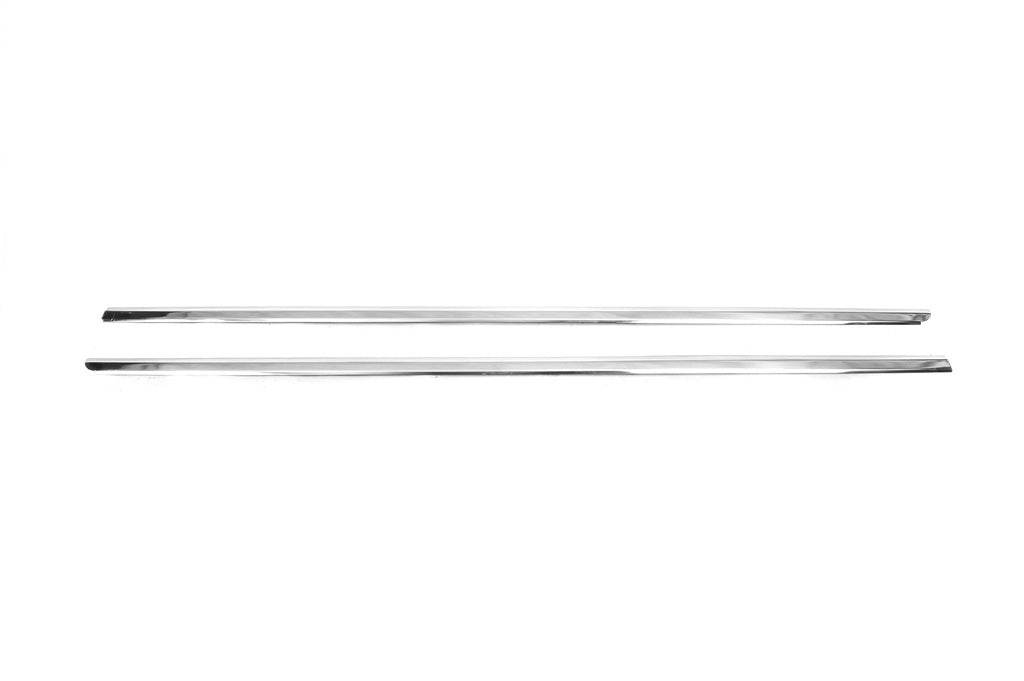 External edging of glasses (2 pcs., stainless steel) for Citroen C-2 2003-2009 - Reelken Auto