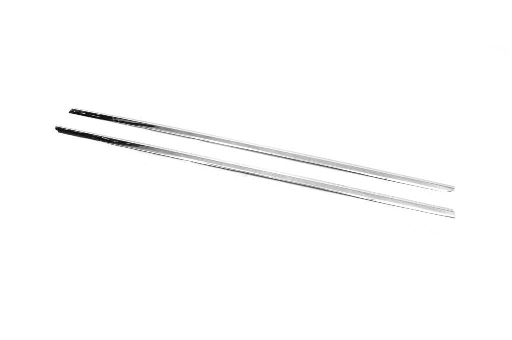 External edging of glasses (2 pcs., stainless steel) for Citroen C-2 2003-2009 - Reelken Auto