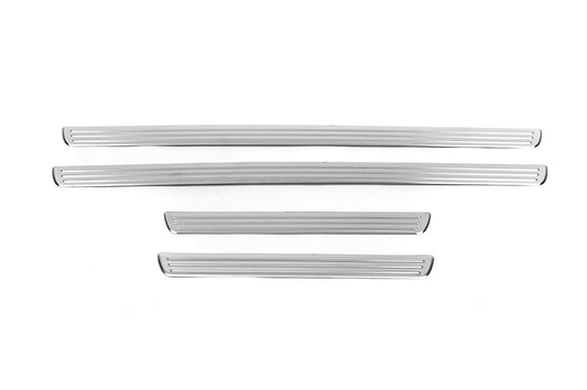Carmos Stainless Steel Door Sill Protectors (4 pcs) for Volkswagen Passat B8 2015-2023 - image 1