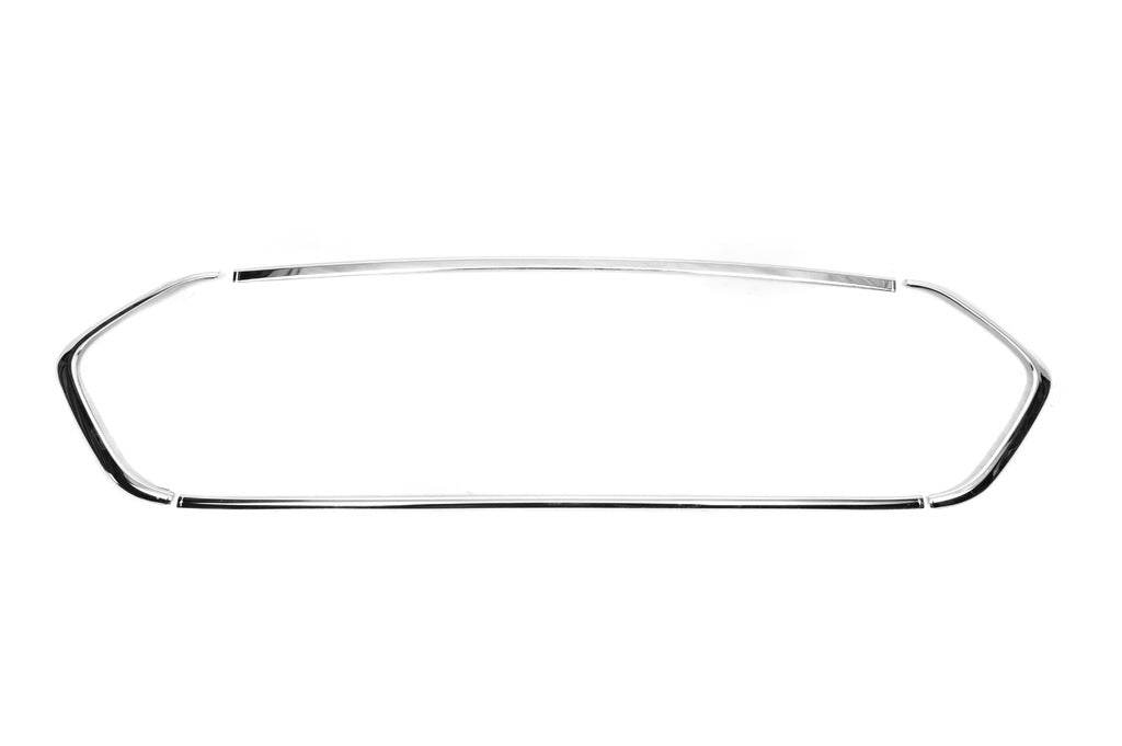 Edging on the radiator grill 2018+ (4 pcs., stainless steel) for Ford Custom 2013-2022 - Reelken Auto