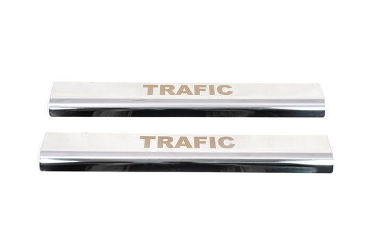 Door Sill Plates VIP-Style Stainless Steel for Renault Trafic 2001–2015 - image 1