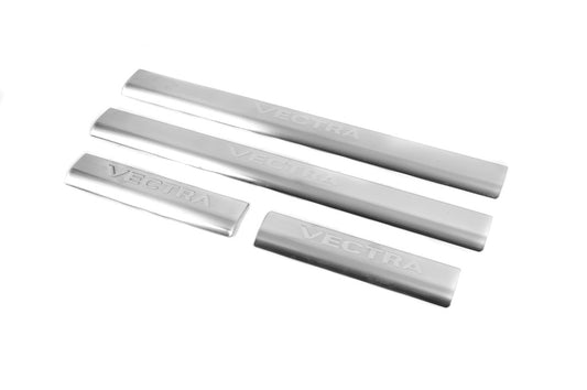 Door Sill Protectors OmsaLine (4 pcs, Stainless Steel) for Opel Vectra B 1995-2002 - image 1