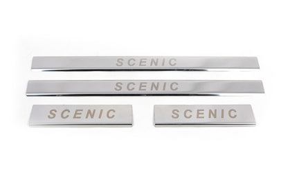 Carmos Door Sill Protectors (4pcs, Stainless Steel) for Renault Scenic/Grand 2003-2009 - image 1