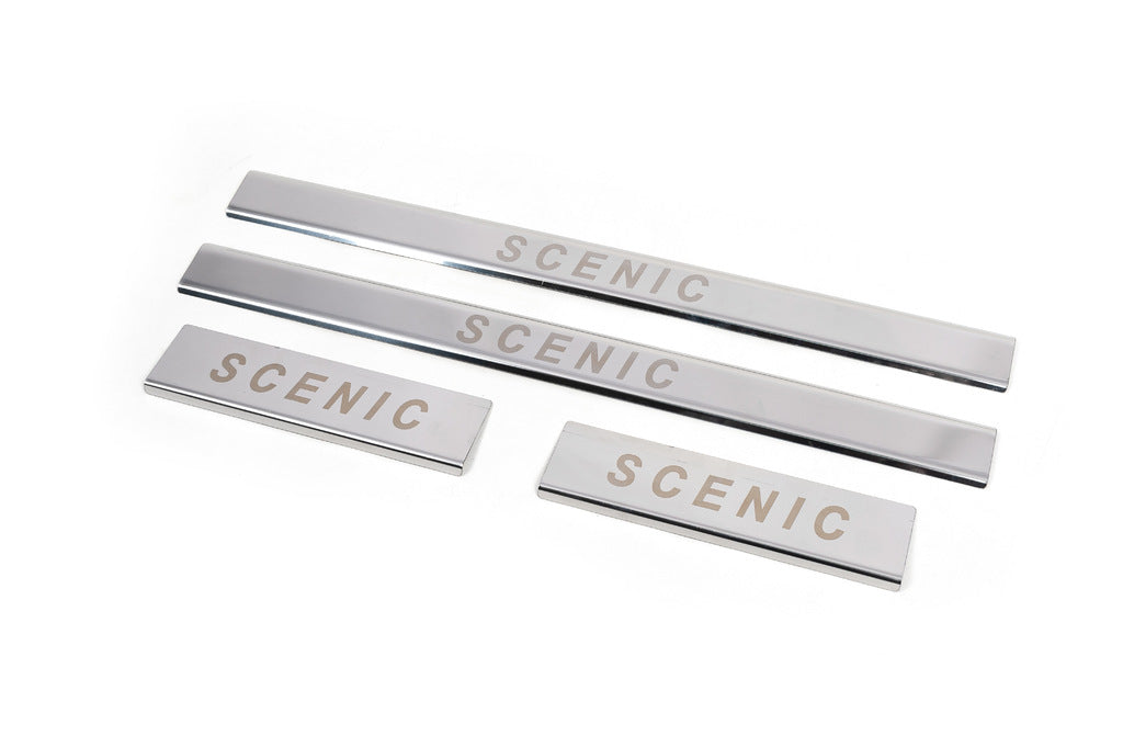 Carmos Door Sill Protectors (4pcs, Stainless Steel) for Renault Scenic/Grand 2003-2009 - image 2
