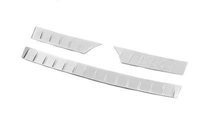 Pad on the rear bumper OmsaLine (stainless steel) for Volkswagen Tiguan 2007-2016 - Reelken Auto