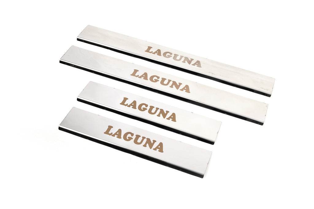 Sill Carmos (4-piece, stainless steel.) for Renault Laguna 2007-2015 - Reelken Auto