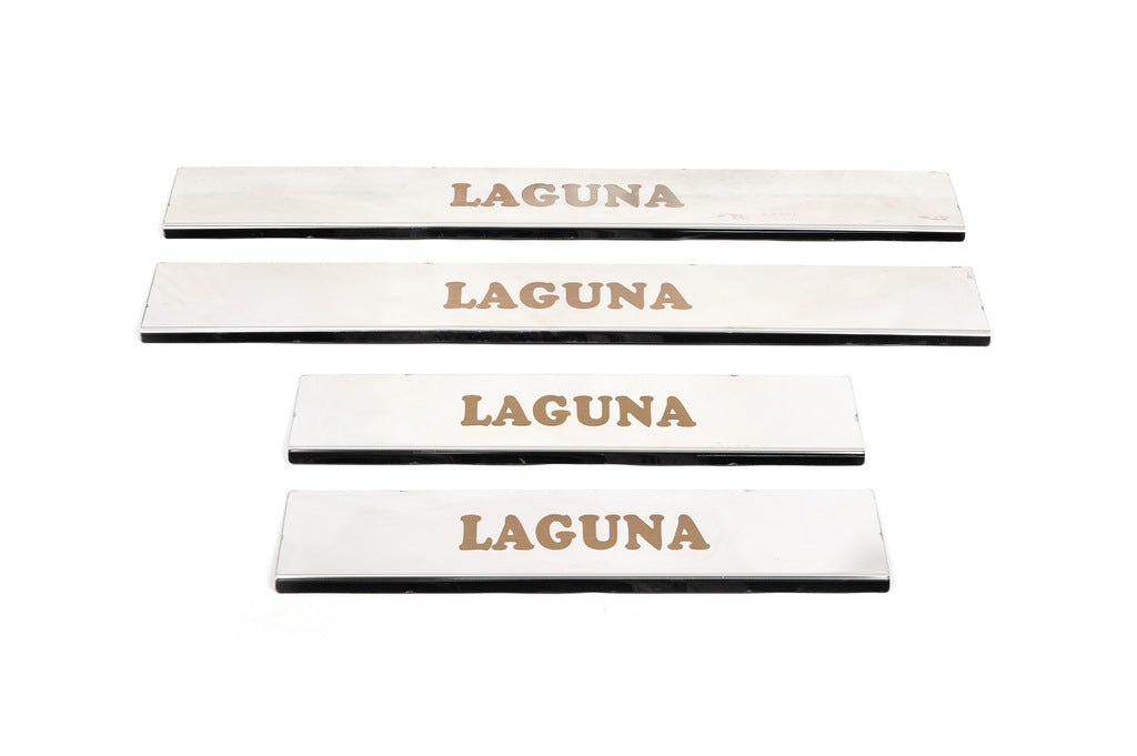 Carmos Stainless Steel Door Sill Protectors (4 pcs) for Renault Laguna 2007-2015 - image 2