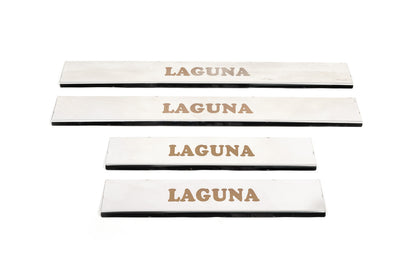 Carmos Stainless Steel Door Sill Protectors (4 pcs) for Renault Laguna 2007-2015 - image 2