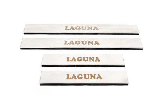 Carmos Stainless Steel Door Sill Protectors (4 pcs) for Renault Laguna 2007-2015 - image 2