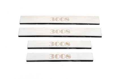Door sills Carmos (4 pieces, steel) for Peugeot 3008 2008-2016 - Reelken Auto