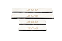 Door Sill Protectors (Carmos, 4 pcs, Stainless Steel) for Peugeot 308 2007-2013 - image 1