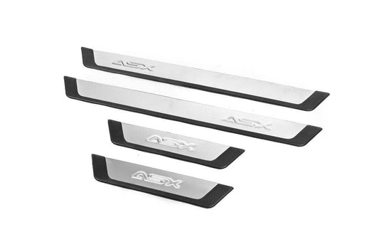 Flexill threshold pads (4 pcs., stainless steel) for Mitsubishi ASX 2010-2023 - Reelken Auto