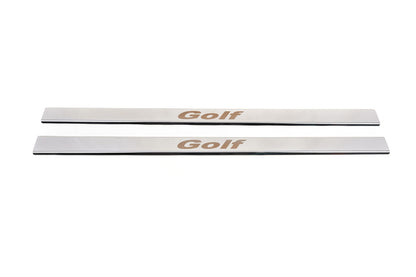 Door Sill Protectors Carmos V1 (2 pcs, Coupe, Stainless Steel) for Volkswagen Golf 5 2003-2009 - image 1