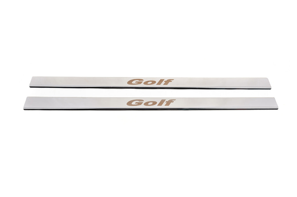 Carmos V1 Stainless Steel Door Sill Protectors for Volkswagen Golf 6 2008-2014 - image 4