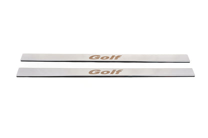 Carmos V1 Stainless Steel Door Sill Protectors for Volkswagen Golf 6 2008-2014 - image 4