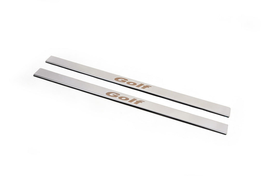 Door Sill Protectors Carmos V1 (2 pcs, Coupe, Stainless Steel) for Volkswagen Golf 5 2003-2009 - image 2
