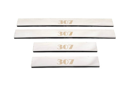 Carmos V1 sill plates (4 pcs., steel) for Peugeot 307 - Reelken Auto