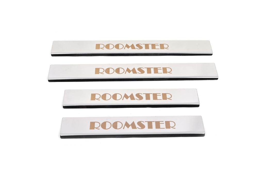 Sill Carmos (4-piece, stainless steel.) for Skoda Roomster 2006-2015 - Reelken Auto