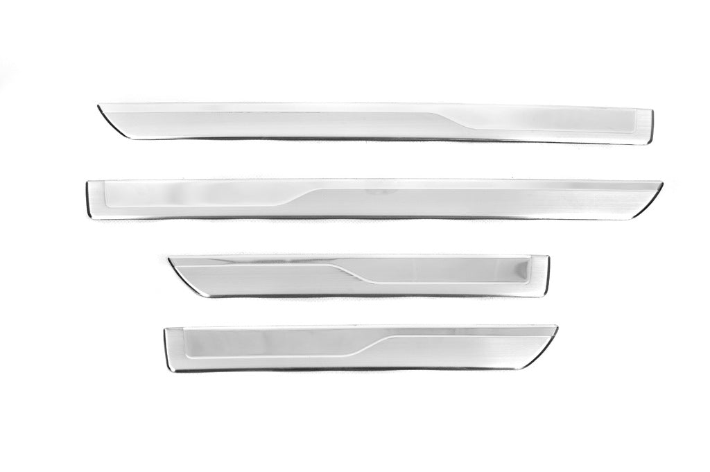 Door Sill Protectors OmsaLine (4 pcs, Stainless Steel) for Skoda Kodiaq 2016-2023 - image 1