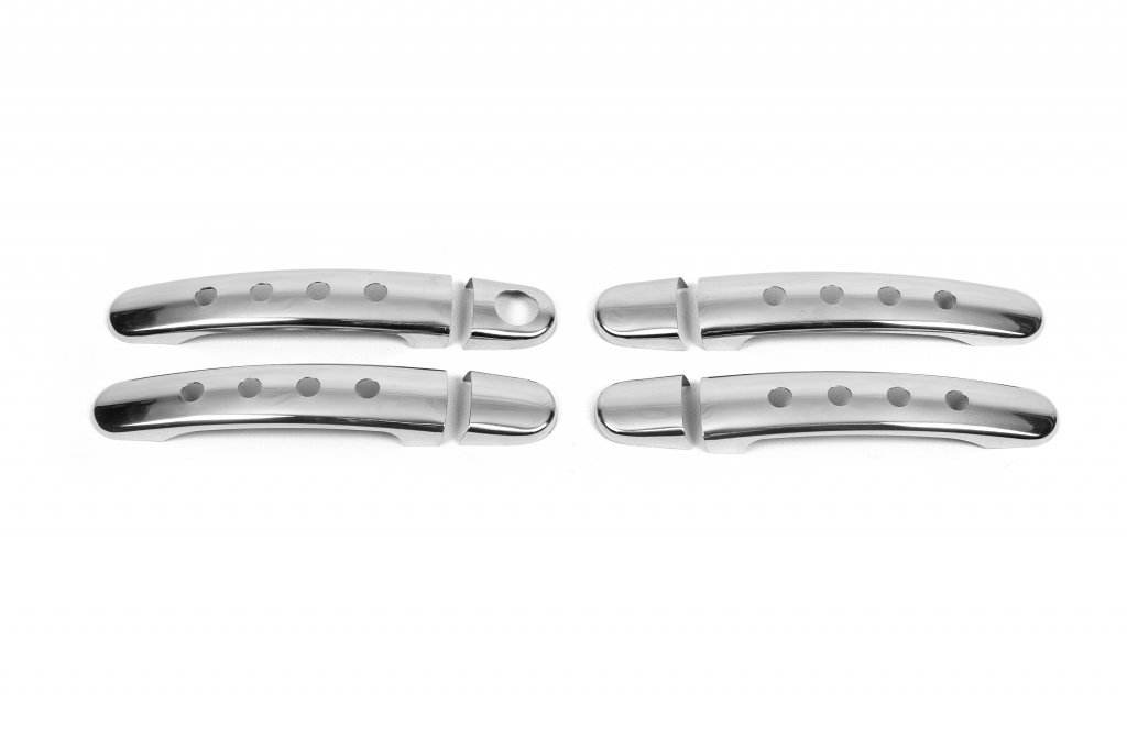 Pads on handles DECOR (2 PCs, stainless steel) for Skoda Roomster 2006-2015 - Reelken Auto