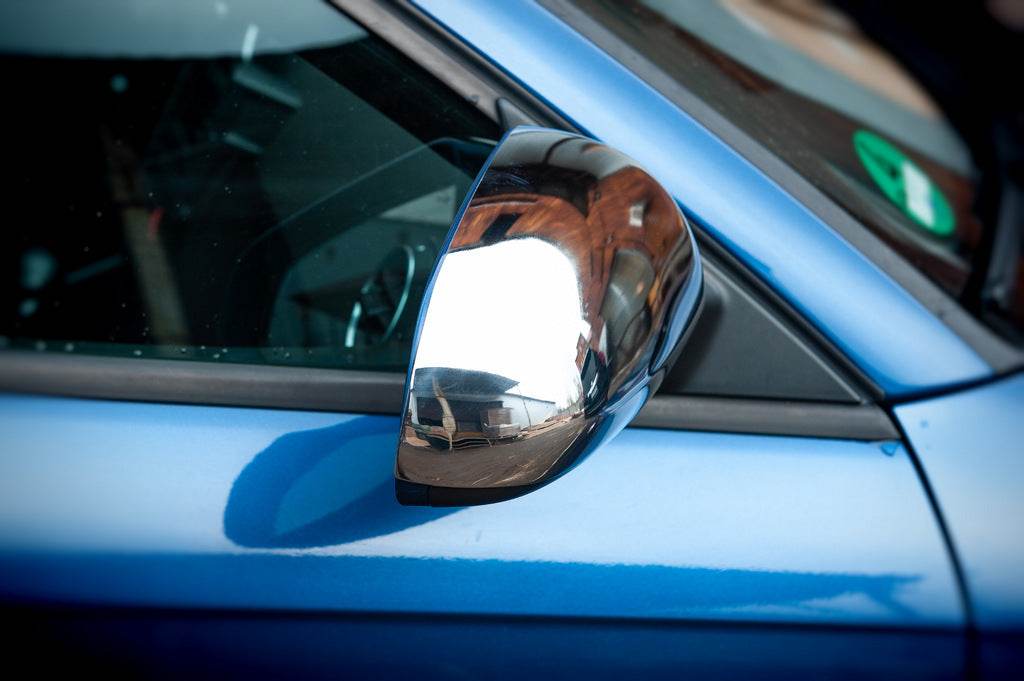Overlays for mirrors 2004-2008 (2 pieces, stainless steel) for Audi A6 C6 2004-2011 - Reelken Auto
