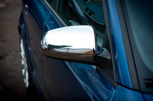 Covers for mirrors (2 pcs., Stainless steel.) for Audi A4 B7 2004-2008 - Reelken Auto