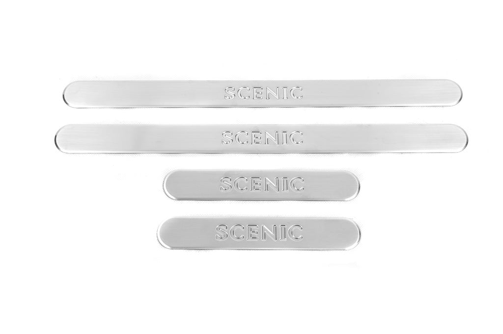 Door Sill Protectors OmsaLine (4 pcs, Stainless Steel) for Renault Scenic/Grand 2003-2009 - image 1