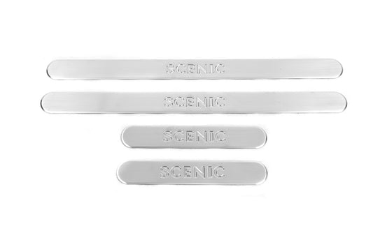 Door Sill Protectors OmsaLine (4 pcs, Stainless Steel) for Renault Scenic/Grand 2003-2009 - image 1