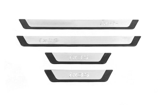 Sill pads Omsa Flexill (4 pcs., stainless steel) for Hyundai IX-35 2010-2015 - Reelken Auto